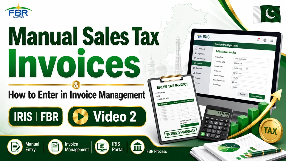 How to enter Manual Sale Tax Invoices in invoice management | Iris | FBR