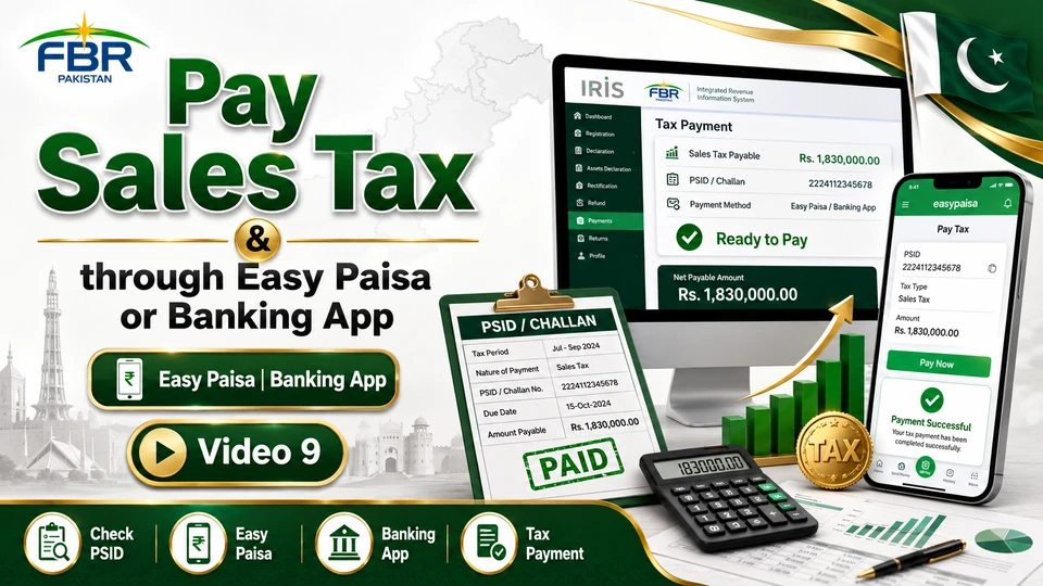 How to Pay Sale Tax through Easy Paisa or Banking App